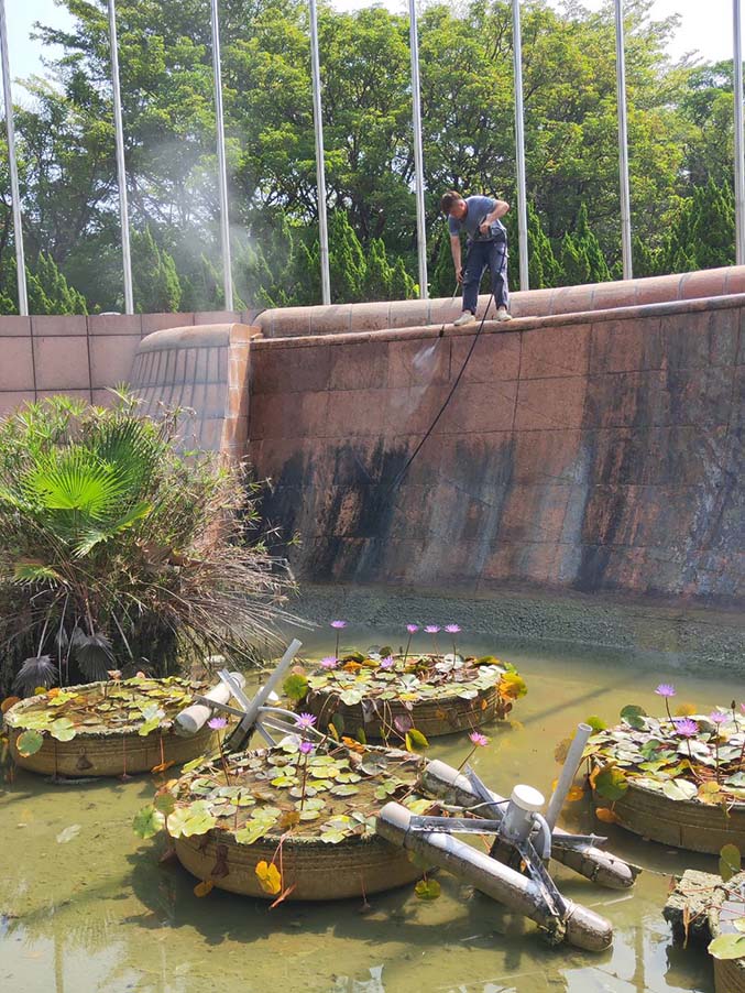 雲林斗六清理水池